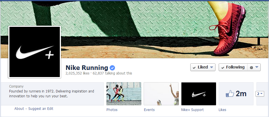 nike running facebook